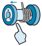 Cable enrrollado.