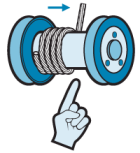 Cable enrrollado.
