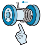 Cable enrrollado.